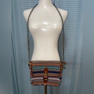 Colorful purse with metal chain strap by Shoedazzle